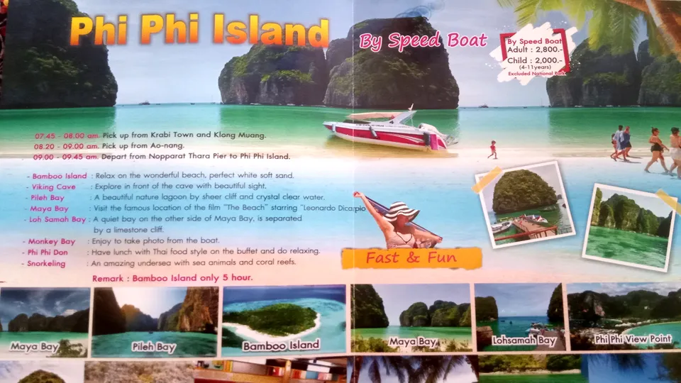 Phi Phi Islands tour brochure