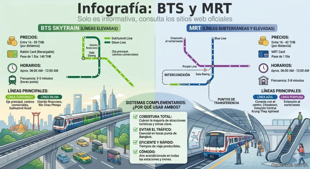 infografia-bts-mrt BTS y MRT sistemas de movilidad en Bangkok Tailandia